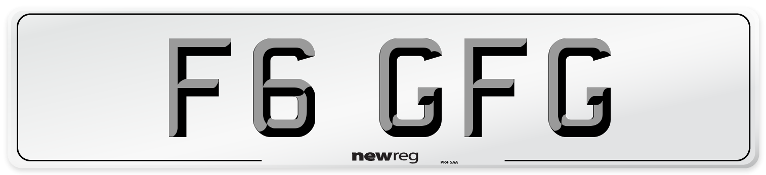 F6 GFG Number Plate from New Reg